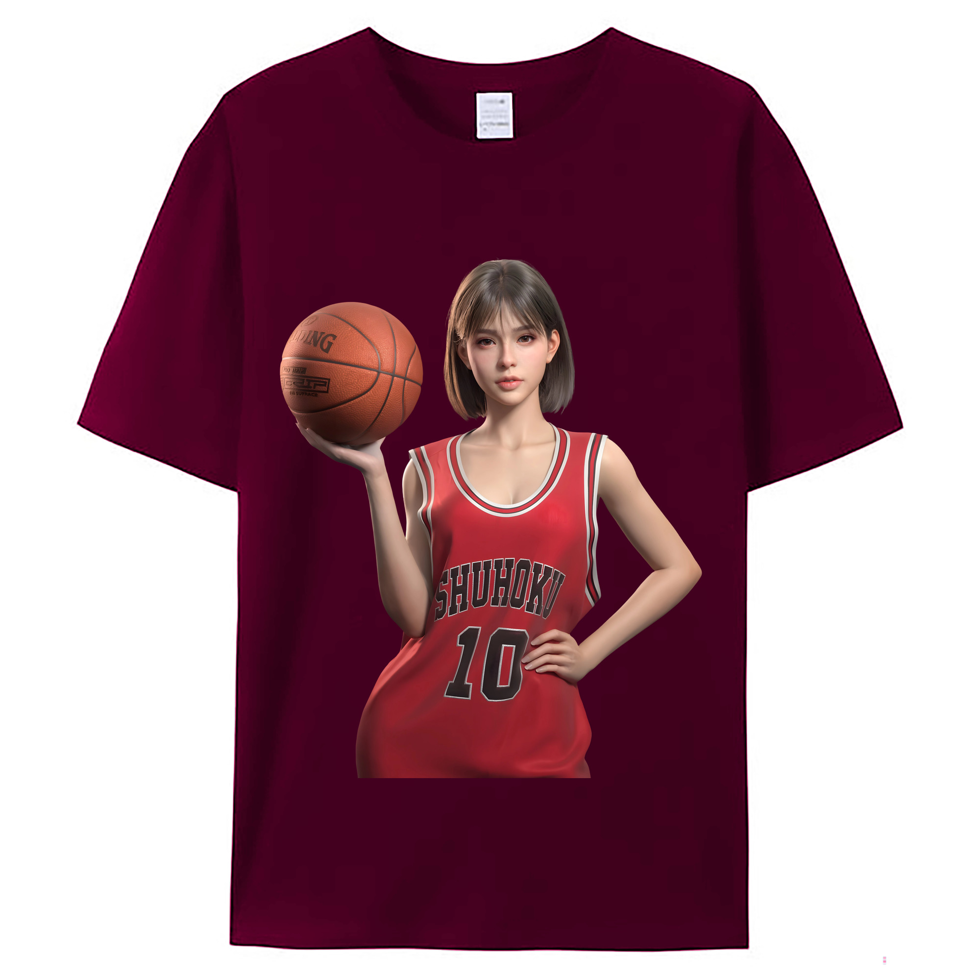 （画像用） SLAM DUNK／スラムダンク レディースカジュアルプリントTシャツ（綿100％）